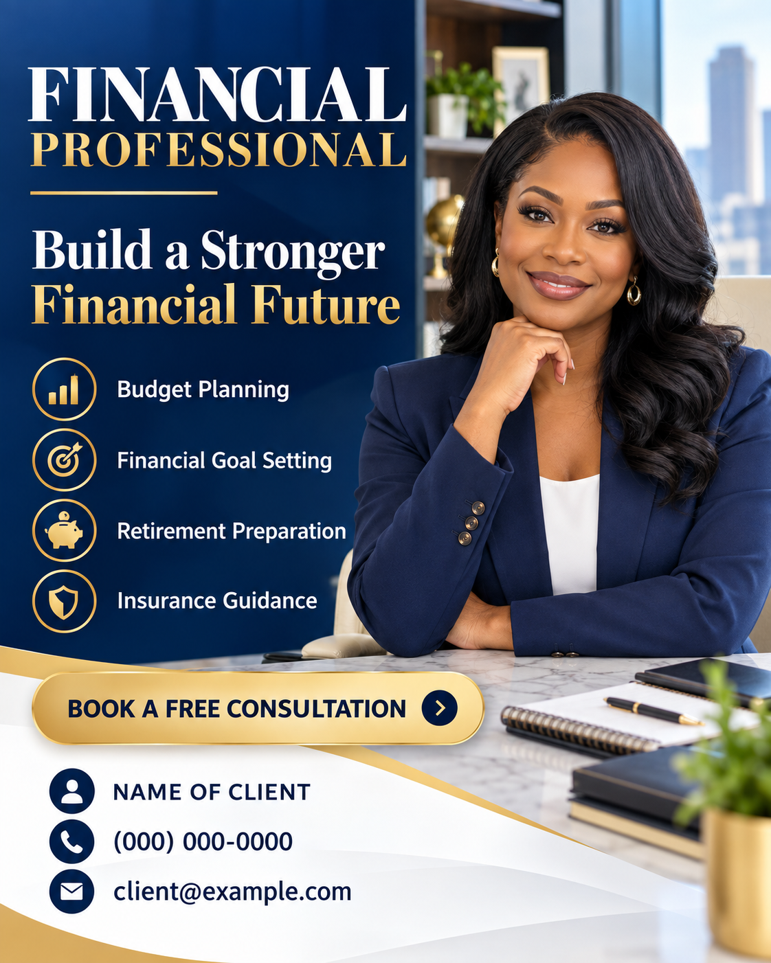 Financial professional flyer design sample